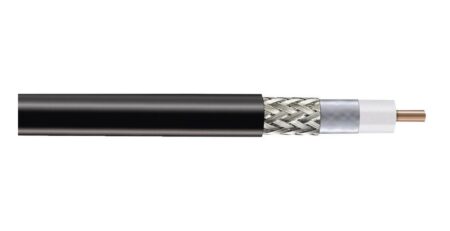 Cable coaxial LMR400 con malla y conductor central